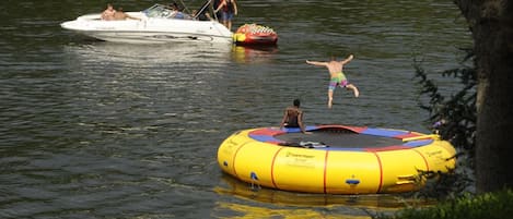 New to Dream Catcher, The Fun Zone: Large on-water trampoline & 21' FloatingMat!