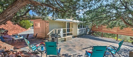 Sedona Vacation Rental | 2BR | 2BA | 1,125 Sq Ft | Steps to Enter