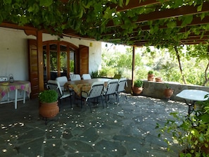 the main veranda, outside the sitting area