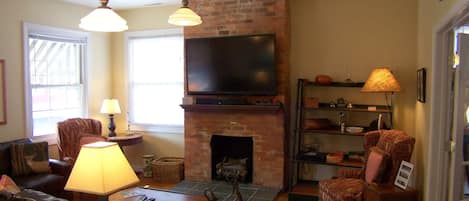 Living Room with Gas Logs