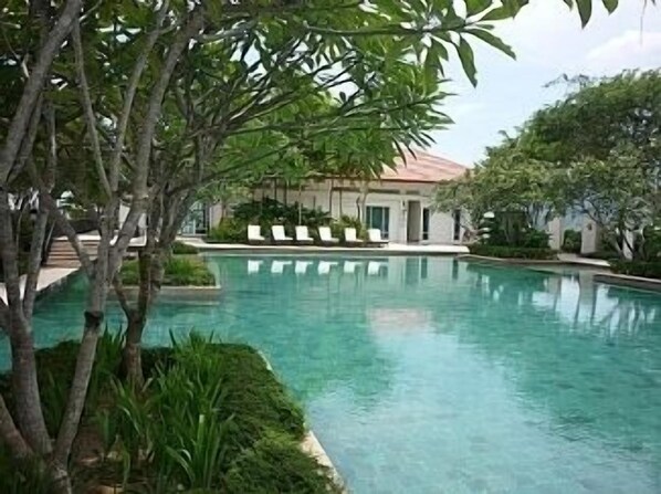 Tranquility by the rooftop pool