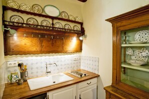 Kitchenette and china cabinet