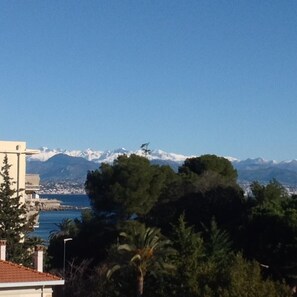 View from the balcony toward the Alps