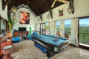 Gameroom at the attic of the main villa.