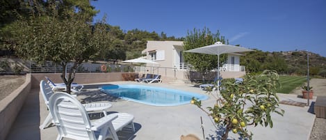 Pool area facing North West.