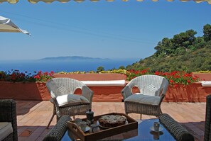 Panoramic terrace with sea view.