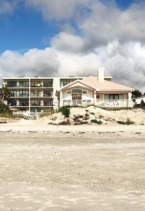 View of the home from the Gulf waters.