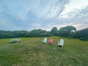 The bACKyard with plenty of space to relax and enjoy the Nantucket weather.