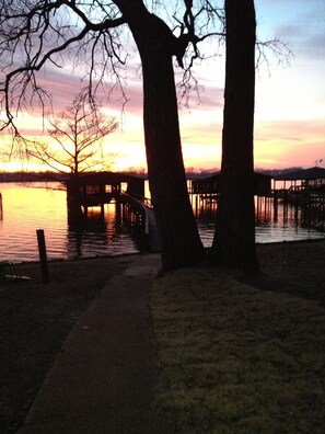 Beautiful sunsets from the private dock