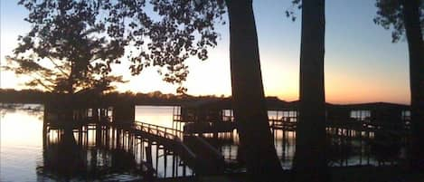 Beautiful private dock for fishing and swimming and for securing your boat