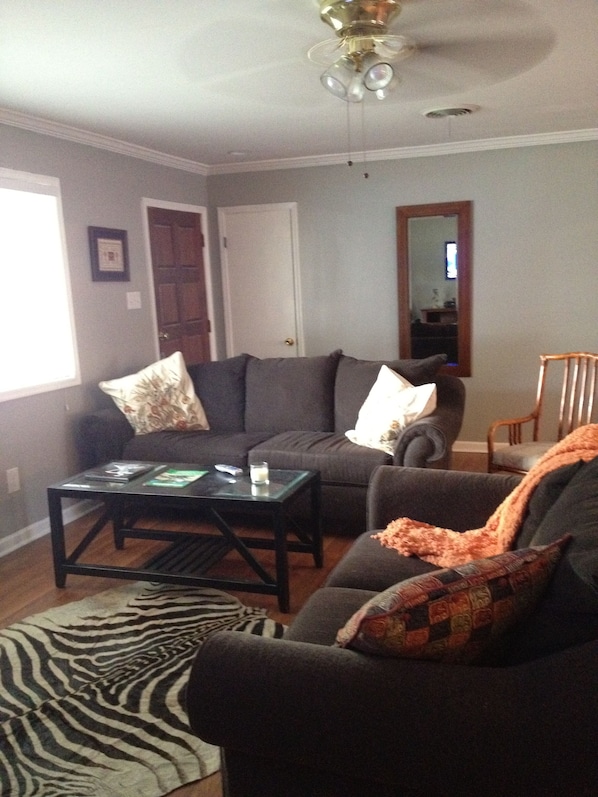 Living room open to kitchen