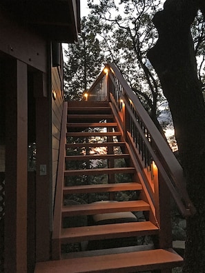 Stairs to upper deck