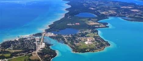 Sky view of Elk Rapids