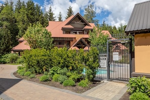 Key provided for guests to unlock pool/hot tub gated door.