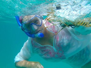 LOOK AT THIS WATER IN THE OCEAN.DIVE UP CONCH &LOBSTER RIGHT OFF BEACH in 5 ft.