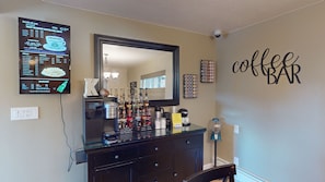 Coffee Bar (Complementary for guests) has a commercial Keurig machine