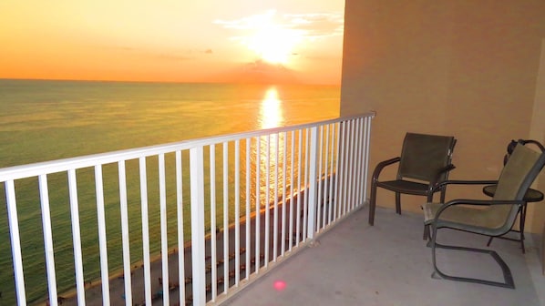 Spectacular sunset view from balcony!
