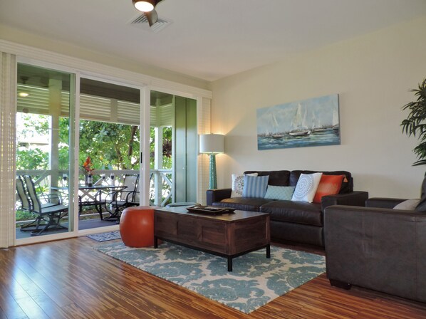 Living room and main floor Lanai.