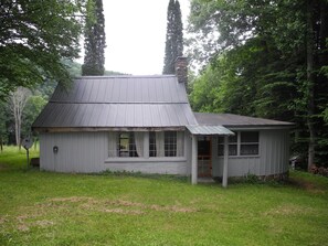 Photo from the Back yard...includes a fire pit.