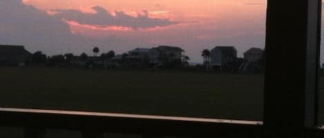 Sunset over Marsh from Upstairs Porch