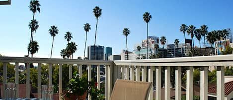 Expansive Balcony with a view on W Hotel and Capitol REcords