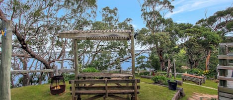 Cabin six outdoor garden furniture, a perfect spot to watch the water flow by