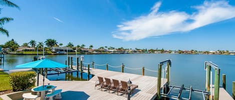 Southern Comfort  Boat dock with lounges