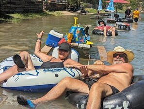 Sitting in the Guadalupe River-Lone Star Float House- River Road