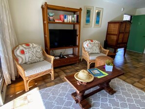 Large Flat Screen TV, Cable, Wifi.  All you need to connect...or just turn off!