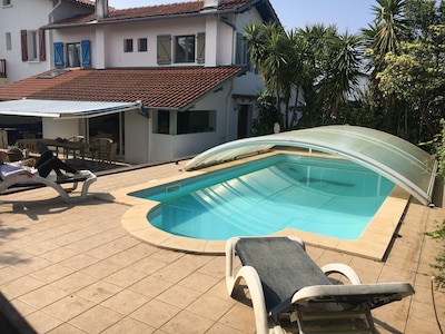Maison avec piscine clim Hendaye (classé 4 étoiles). 1.6 km plage