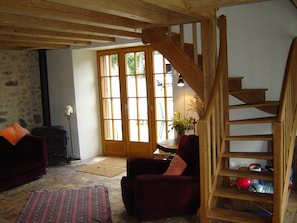 oak stairs made for us by our local artisan craftsman in the village