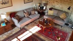 The comfortable sitting room with new sofas in 2021