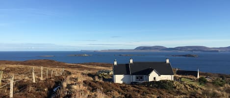 The view from the back of the property over Loch Snizort. 