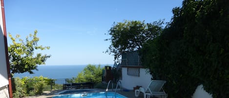 our swimming pool with stunning views of the Black Sea