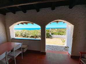 The shady Patio from which to scope the sea view