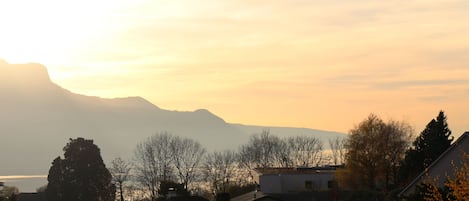 Coucher de soleil depuis notre maison