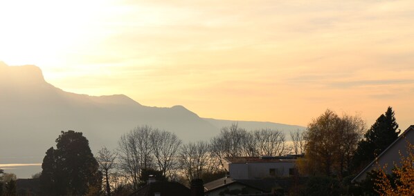 Coucher de soleil depuis notre maison