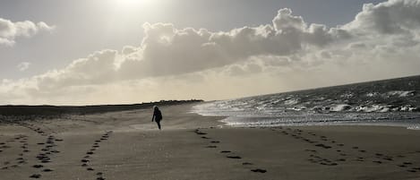 Plage de la Luzéronde en hiver