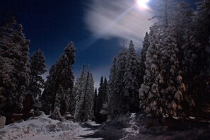 Our street with full moon.