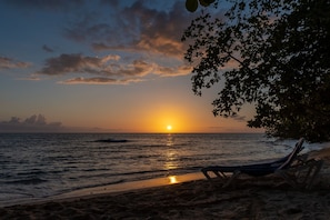 Unforgettable experience! Beautiful sunset view from  the private beach.