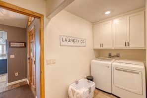 Laundry room is available for your use, and beach towels as well as bath.