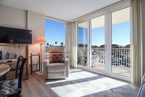 Air Conditioned, sun filled rooms are your vacation headquarters.
