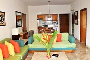 Main living area and kitchen