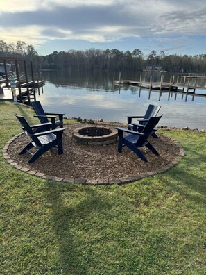 Bonfire area by day