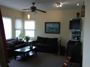 living room with pull out couch