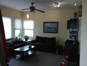 living room with pull out couch