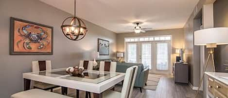 St. Augustine Beach Rentals Dining and Living Room