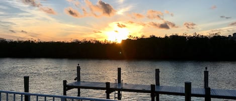 Beautiful Sunsets from the Patio and Sliding  Screen Door-Actual View from patio