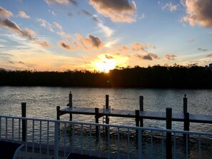 Beautiful Sunsets from the Patio and Sliding  Screen Door-Actual View from patio