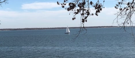 Enjoy the sailboats as they pass